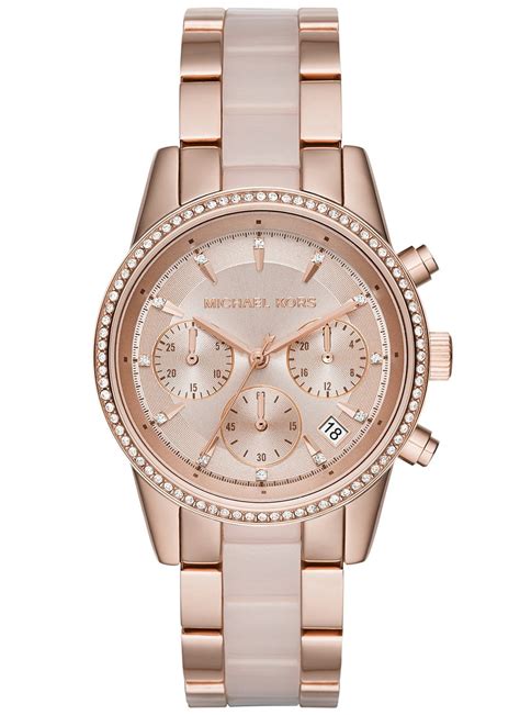 ritz rose gold tone watch